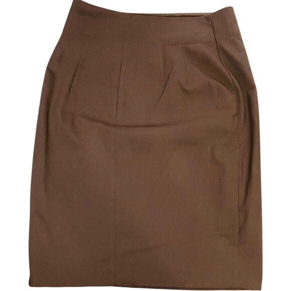 Express | Khaki Olive High-Waisted Pencil Skirt Career Workwear Size 12 | NWT - Picture 1 of 10